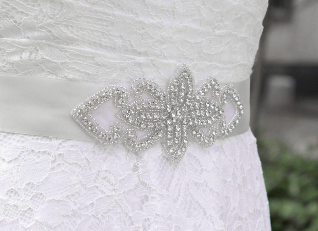Affordable Rhinestone Wedding dress Sash belt Accessory