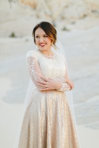 Modest Chloe Wedding Dress Custom Designed