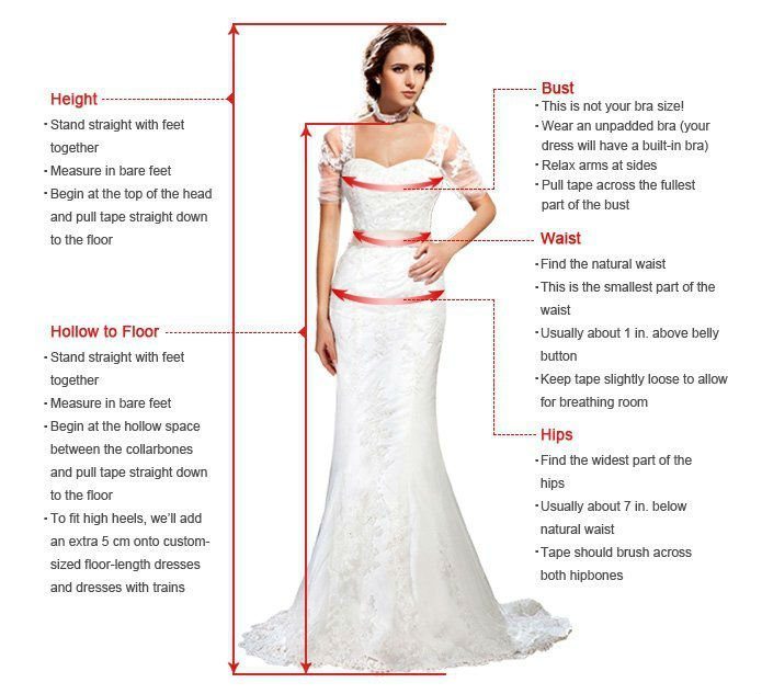 Wedding Dress Measurements Chart